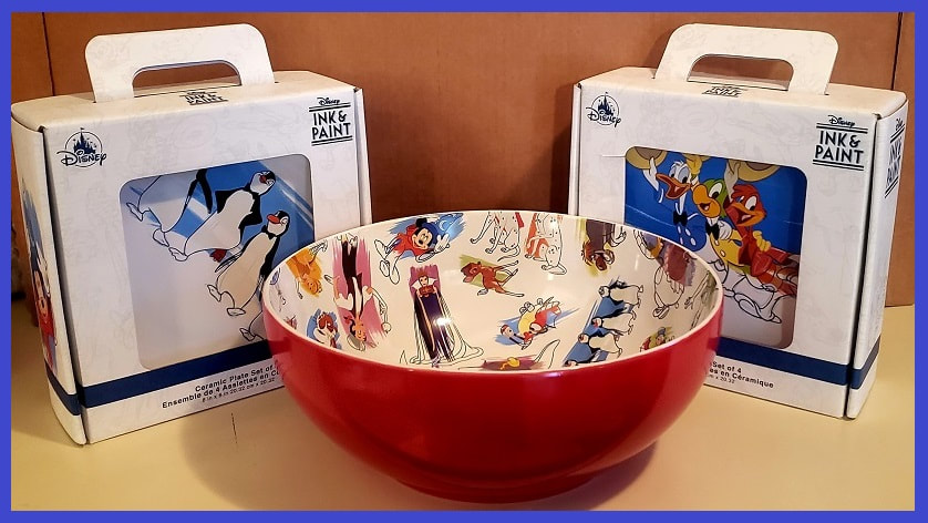 Disney Parks Ink & Paint Drinking Glass Set 1 '40s '60s New with Box 