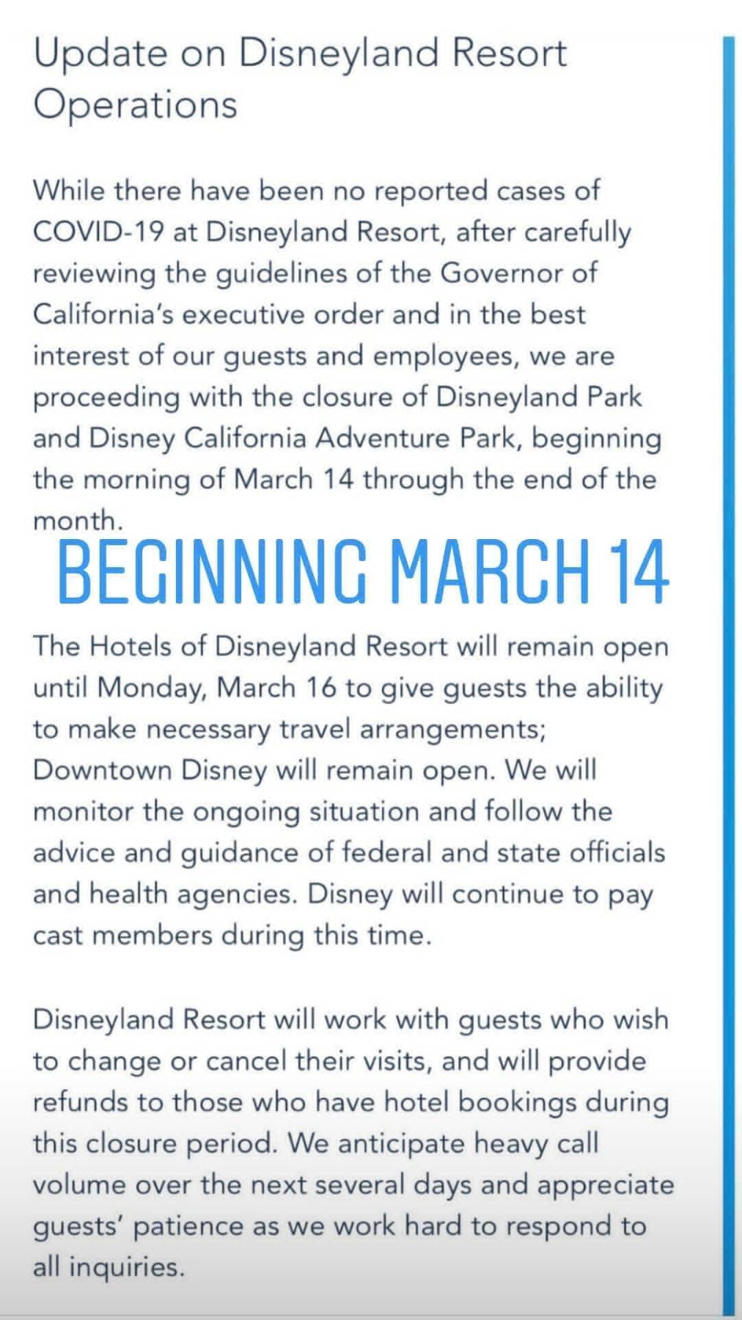 BREAKING NEWS Disneyland Closures It's A Small World Blog